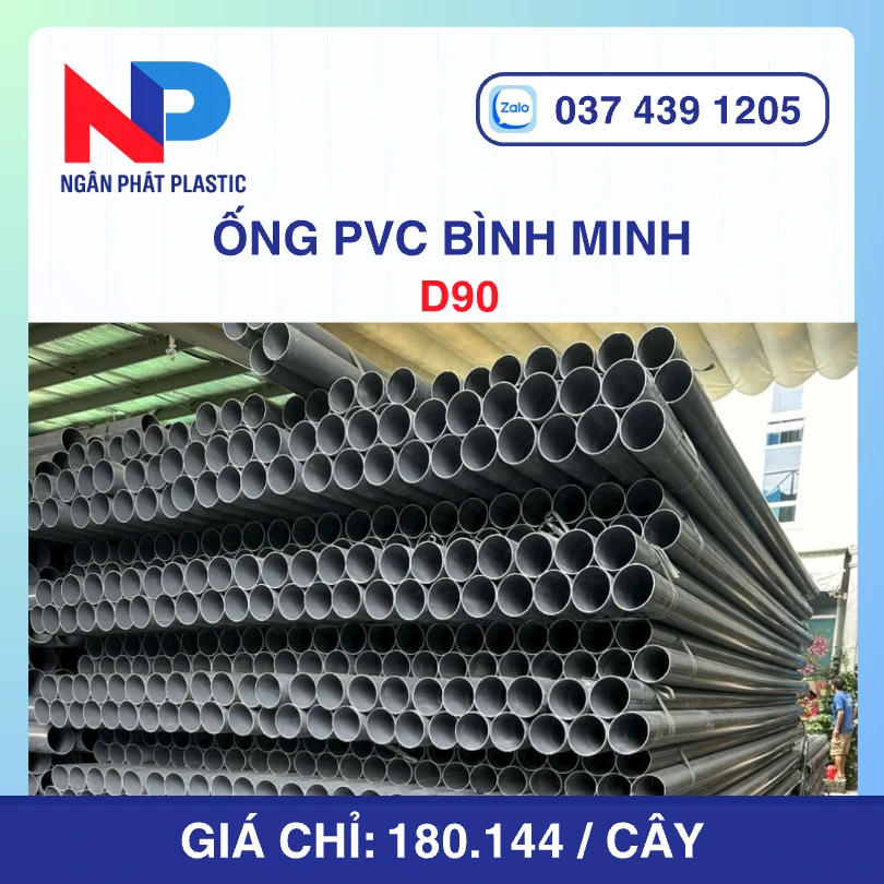 Ống Nhựa uPVC D90 Bình Minh